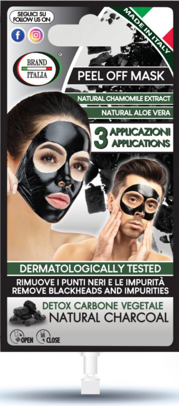 Brand Italia maschera nera DETOX spalmabile carbone vegetale ml. 15
