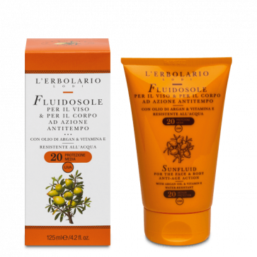 L'Erbolario FluidoSole Viso e Corpo Anti-tempo SPF 20 125 ml 