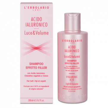 L'Erbolario Shampoo Effetto Filler Acido Ialuronico Luce&Volume 200 ml