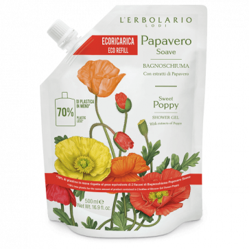 L'Erbolario Ecoricarica Bagnoschiuma Papavero Soave 500 ml 