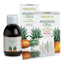 Erbamea Ananas Cell Fluido Concetrato Flacone da 250 ml con misurino dosatore