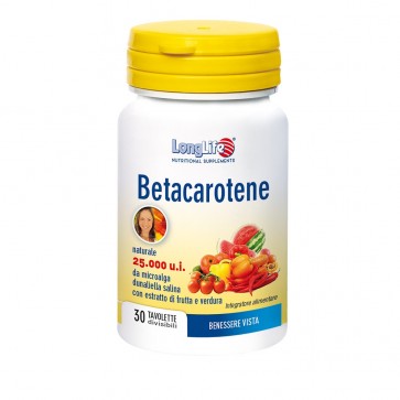 LongLife Betacarotene 25.000 15mg 30 tav 