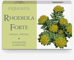 Erbamea RHODIOLA FORTE 24 Capsule Vegetali con estratti secchi di Piante Singole