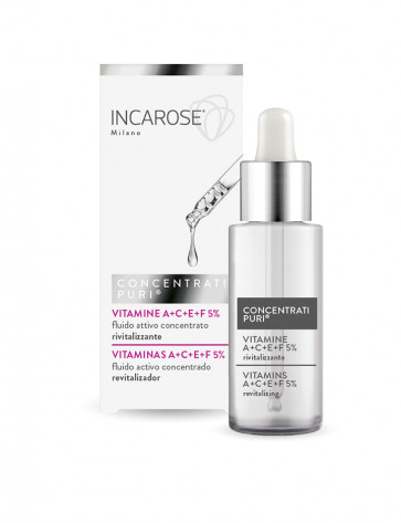 Incarose CONCENTRATI PURI VITAMINE A+C+E+F 5% - FLUIDO RIVITALIZZANTE 15 ML