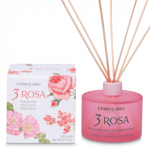 L'Erbolario Fragranza per Legni Profumati 3 Rosa 200 ml 