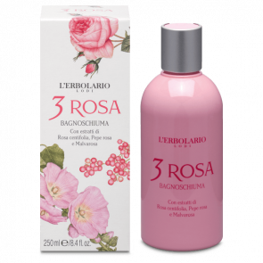 L'Erbolario Bagnoschiuma 3 Rosa 250 ml