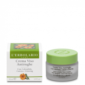 L'Erbolario Crema Viso Antirughe con Calendula, Carota e Ginseng 30 ml