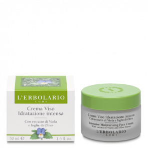 L'Erbolario Crema Viso Idratazione Intensa con Estratto di Viola e Foglie di Olivo 50 ml