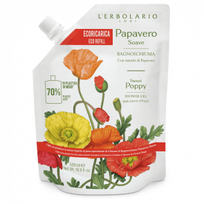 L'Erbolario Ecoricarica Bagnoschiuma Papavero Soave 500 ml 