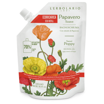 L'Erbolario Eco Refill Shower Gel Sweet Poppy 500 ml 