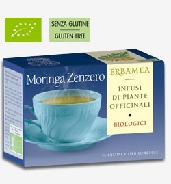 Erbamea MORINGA-ZENZERO 20 organic agriculture filter sachets 