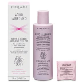 L'Erbolario Softening Beauty Lotion for the face for Normal and Dry Skin Hyaluronic Acid 200 ml