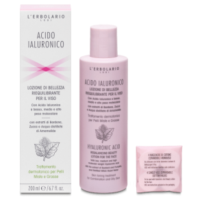 L'Erbolario Rebalancing Beauty Lotion For The Face for Combination and Oily Skin Hyaluronic Acid 200 ml