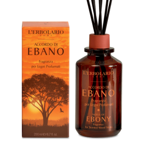 L'Erbolario Fragrance for Scented Wood Sticks Notes of Ebony 200 ml