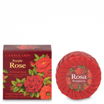 L'Erbolario Perfumed Soap Purple Rose 100 gr