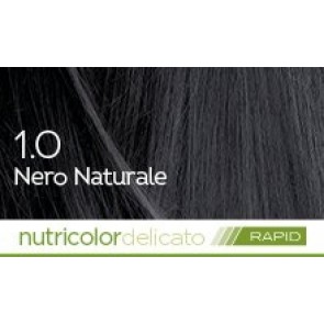 Bios Line Biokap Nutricolor Delicato Rapid Hair Dye 135 ml - 1.0 NATURAL BLACK 