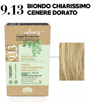 Helan CAPELVENERE COLOURS Permanent Hair Dyes - 9.13 BIONDO CHIARISSIMO CENERE DORATO