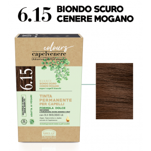 Helan CAPELVENERE COLOURS Permanent Hair Dyes - 6.15 BIONDO SCURO CENERE MOGANO