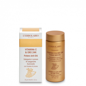 L'Erbolario Powder Face Cleanser Vitamin C & 24K Gold 35 gr
